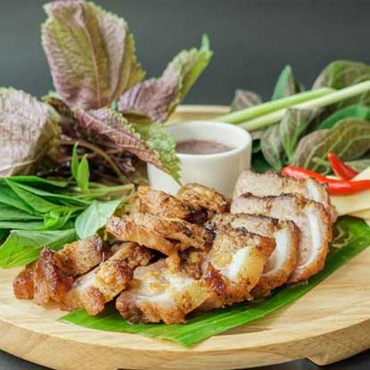 Ba chỉ nướng giả cầy